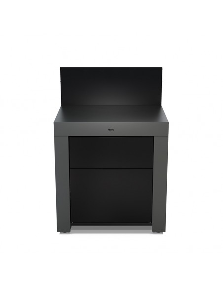 MODULE DE CUISINE GRIS CARGO AVEC PLAN DE TRAVAIL ET 2 TIROIRS - ENO