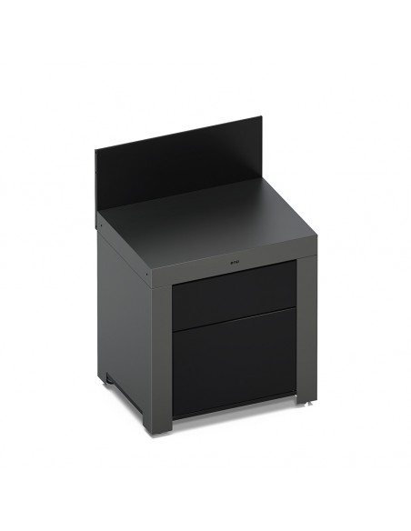 MODULE DE CUISINE GRIS CARGO AVEC PLAN DE TRAVAIL ET 2 TIROIRS - ENO