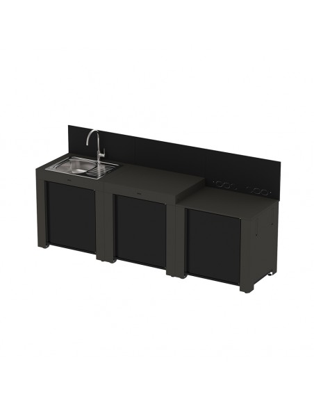 ENSEMBLE CUISINE ENO GRIS CARGO "CLASSIC" 3 MODULES