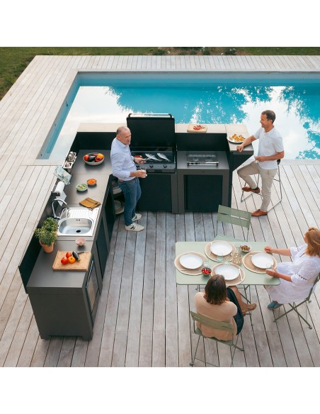 ENSEMBLE CUISINE ENO GRIS CARGO "DELUXE" 6 MODULES