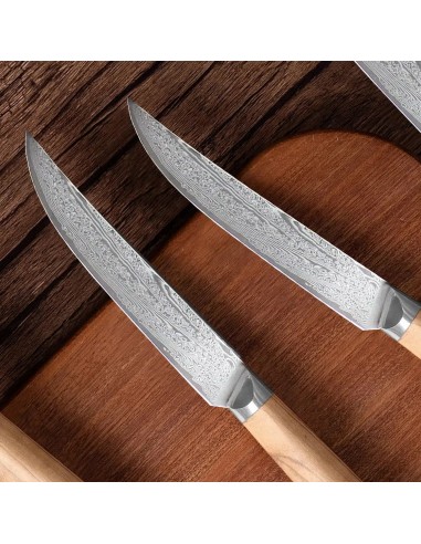 COFFRET 6 x COUTEAUX A STEAK DAMAS RYOMA