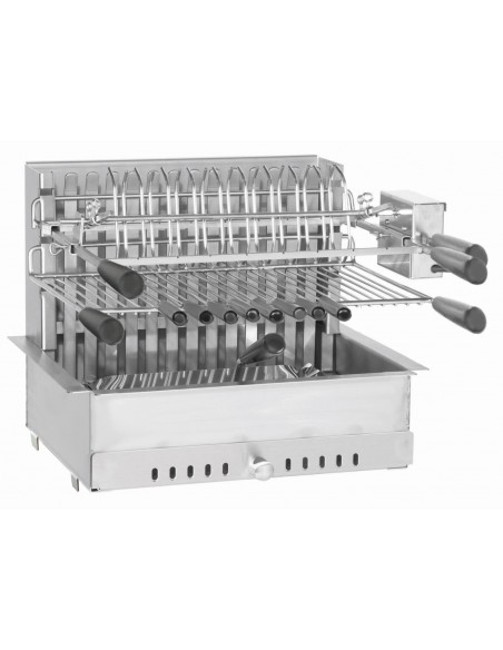 BARBECUE CHARBON ENCASTRABLE 56 CM AVEC ROTISSERIE FORGE ADOUR