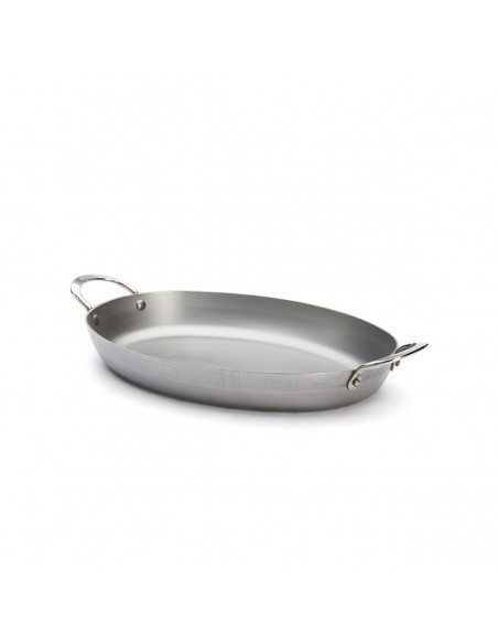 PLAT A ROTIR OVALE EN ACIER MINERAL B - DE BUYER