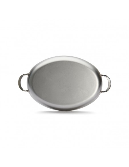 PLAT A ROTIR OVALE EN ACIER MINERAL B - DE BUYER