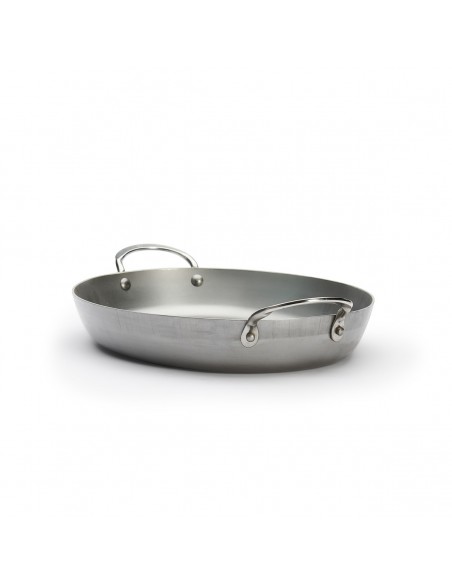 PLAT A ROTIR OVALE EN ACIER MINERAL B - DE BUYER