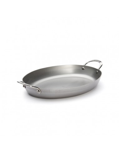 PLAT A ROTIR OVALE EN ACIER MINERAL B...