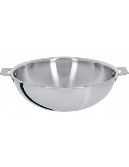 WOK INOX 28CM CASTELINE AMOVIBLE - CRISTEL