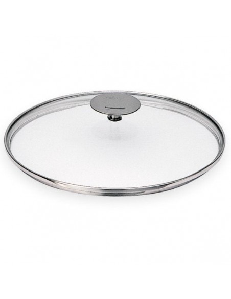COUVERCLE VERRE INOX 16CM PLATINE - CRISTEL