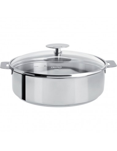 COUVERCLE VERRE INOX 16CM PLATINE -...