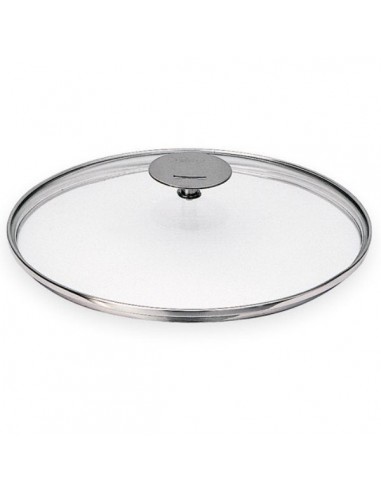 COUVERCLE VERRE INOX 20CM PLATINE -...