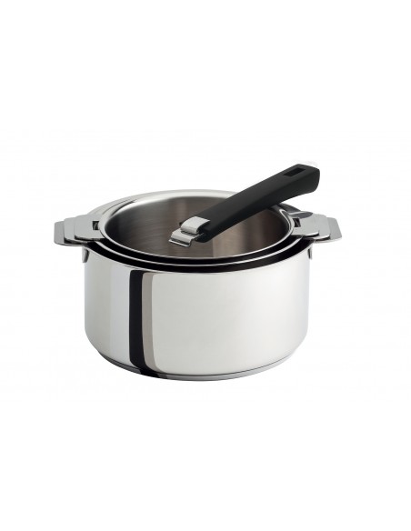 LOT 3 CASSEROLES MUTINE 16-18-20CM + POIGNEE MUTINE - CRISTEL