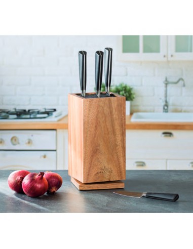 BLOC COUTEAUX BOIS D'ACACIA CARRE...