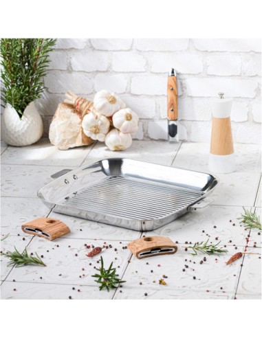 GRIL CARRE INOX CASTELINE - CRISTEL