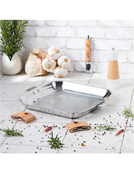 GRIL CARRE INOX CASTELINE - CRISTEL