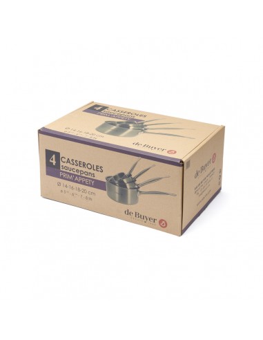 LOT 4 CASSEROLES 14, 16, 18, 20 CM...