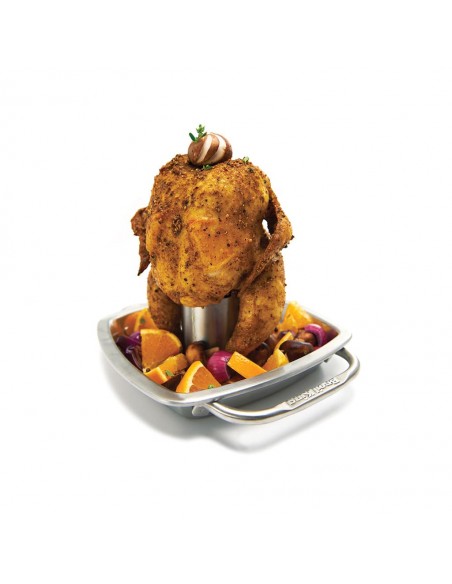 SUPPORT DE CUISSON POULET AVEC PLATEAU INOX - BROIL KING