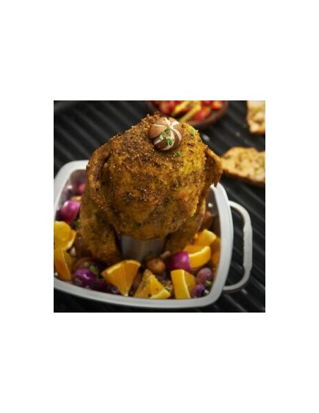 SUPPORT DE CUISSON POULET AVEC PLATEAU INOX - BROIL KING