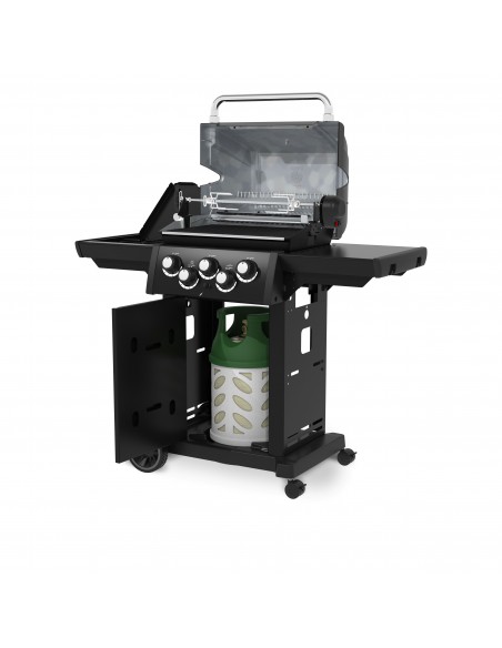 BARBECUE GAZ ROYAL 390 SHADOW NOIR AVEC ROTISSOIRE - BROIL KING
