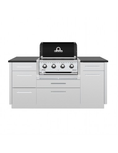 BBQ ENCASTRABLE GAZ BARON 420 NOIR -...