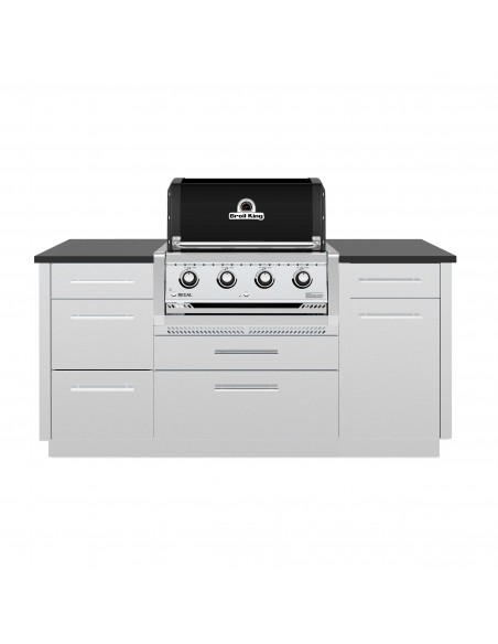 BBQ ENCASTRABLE GAZ BARON 420 NOIR - BROIL KING