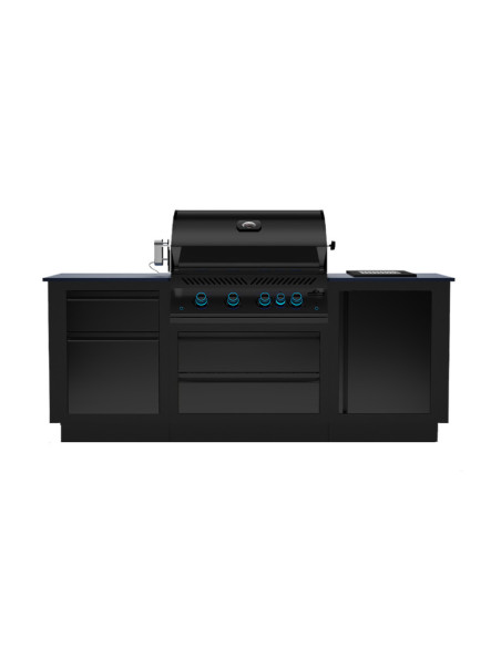 CUISINE D'EXTERIEUR OASIS NOIR MAT AVEC BARBECUE BIG 32 NOIR - NAPOLEON