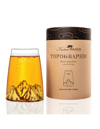 VERRE DESIGN TOPOGRAPHIC AIGUILLE DU...