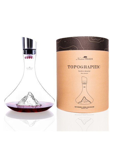 CARAFE A VIN TOPOGRAPHIC MONT MATTERHORN - ALASKAN MAKER