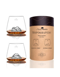 SET 2 VERRES TOPOGRAPHIC...