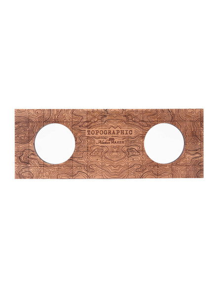 PRESENTOIR TOPOGRAPHIC POUR 2 VERRES SPIRITUEUX - ALASKAN MAKER