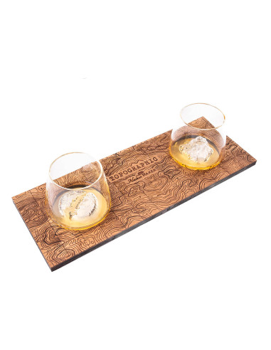 PRESENTOIR TOPOGRAPHIC POUR 2 VERRES...