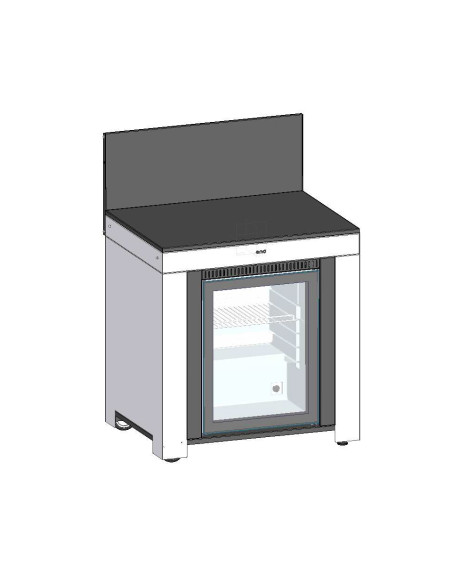 MODULE FRIGO TROPICALISE 75L INOX & NOIR - ENO
