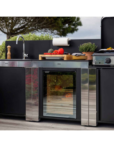 MODULE FRIGO TROPICALISE 75L INOX & NOIR - ENO