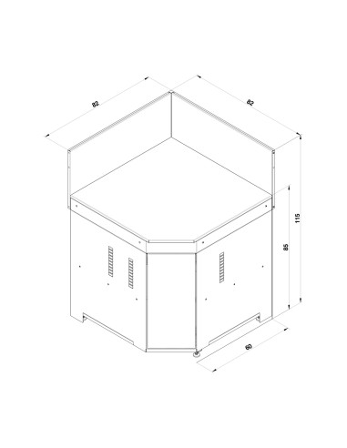 MODULE D'ANGLE 80x80 SAUGE ENO
