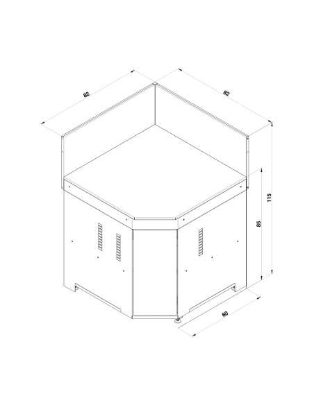 MODULE D'ANGLE 80x80 SAUGE ENO