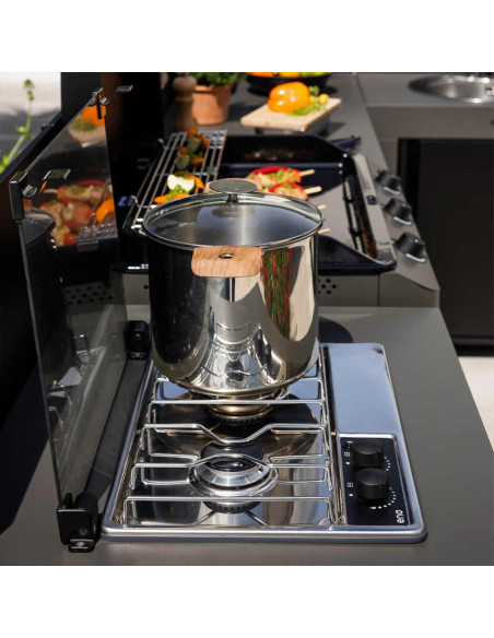 MODULE TABLE DE CUISSON MASTER 2 FEUX GAZ GRIS CARGO - ENO