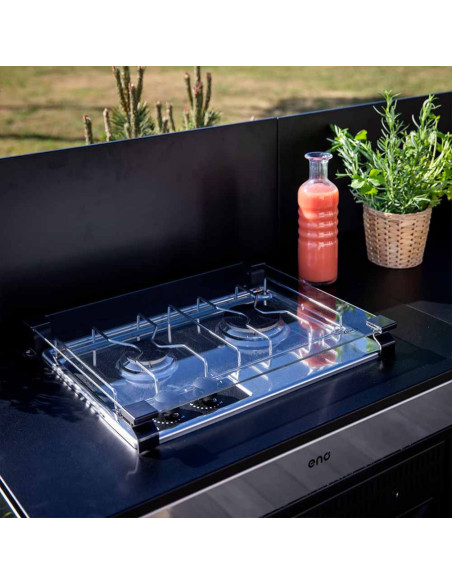 COUVERCLE VERRE POUR TABLE MASTER 2 FEUX ENCASTRABLE - ENO
