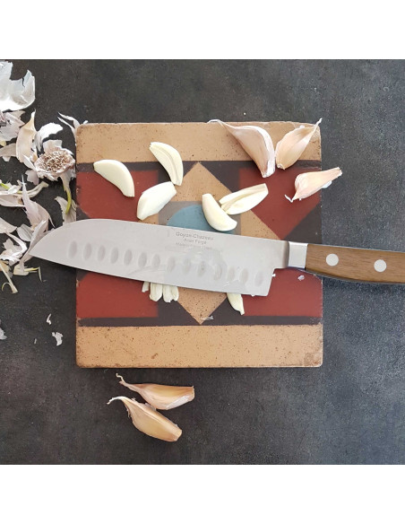 COUTEAU SANTOKU ALVEOLEE TRADI'CHEF 17CM - GOYON-CHAZEAU
