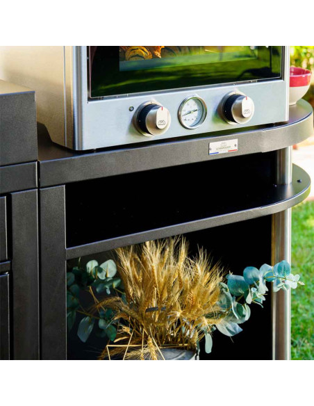 MODULE DE CUISINE ARRONDI DROITE NOIR - LE MARQUIER