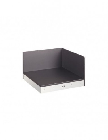 PLATEAU D ANGLE INOX ET NOIR MODULE CUISINE ENO + CREDENCE