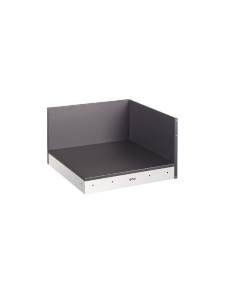 PLATEAU D ANGLE INOX ET NOIR MODULE CUISINE ENO + CREDENCE