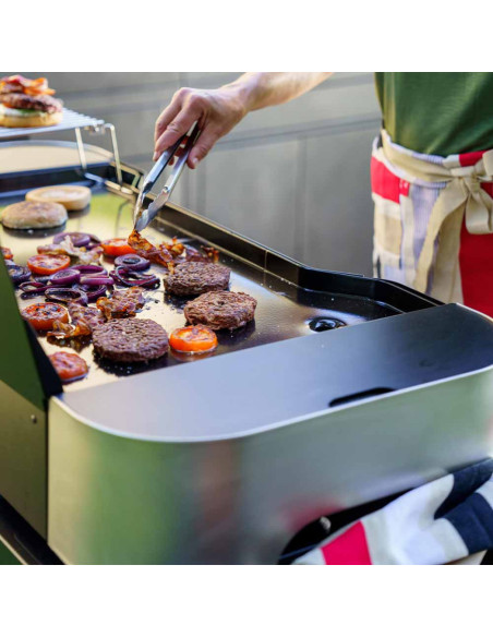 PLANCHA GAZ XL EXCLUSIVE 375 DUO INOX AVEC CAPOT - LE MARQUIER
