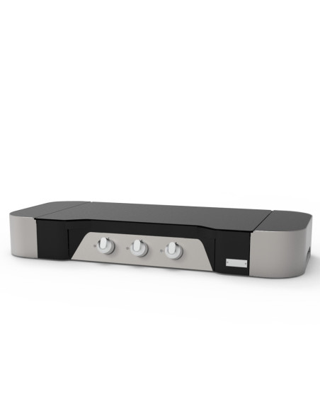 PLANCHA GAZ XL EXCLUSIVE 375 DUO INOX AVEC CAPOT - LE MARQUIER