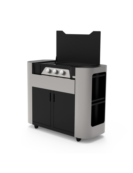 PLANCHA GAZ XL EXCLUSIVE 375 DUO AVEC CHARIOT ET CAPOT - LE MARQUIER
