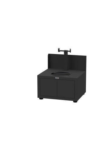 MEUBLE DE CUISINE NOIR SUPPORT KAMADO...