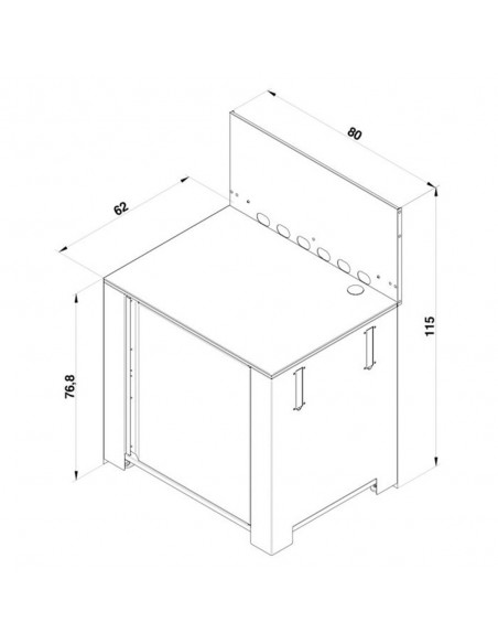 MODULE PLANCHA NOIR ET INOX ENO
