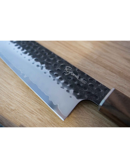COUTEAU GRAND KIRITSUKE 21CM DAMAS MARTELE - RYOMA KUROSAN