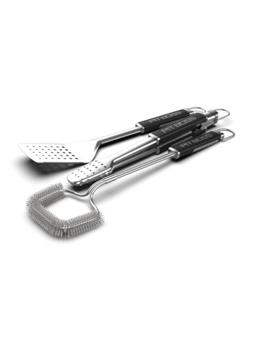 SET 3 USTENSILES BARBECUE - PINCE,...