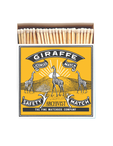 BOITE DECO 125 ALLUMETTES GIRAFE -...