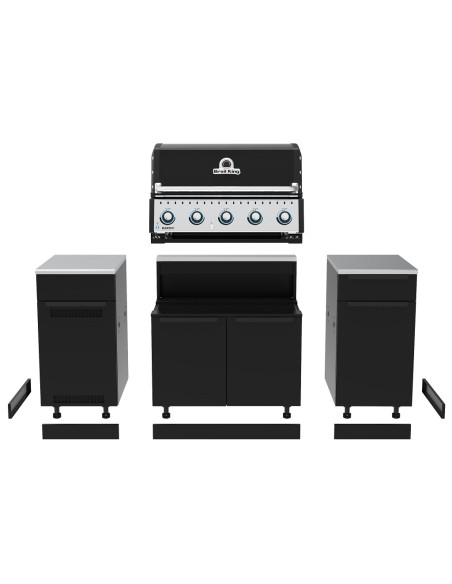 CUISINE EXTERIEURE ISLAND AVEC BARBECUE GAZ BARON 520 - BROIL KING