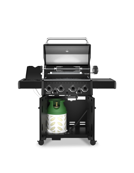 BARBECUE GAZ CROWN 490 SHADOW AVEC KIT ROTISSERIE - BROIL KING